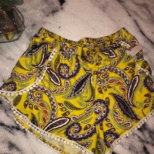 vibrant flowy shorts